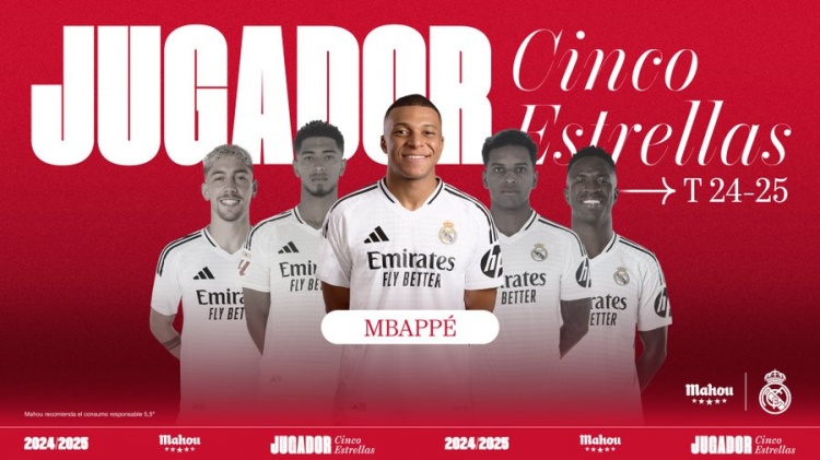  10场8球！姆巴佩当选皇马1月份队内最佳球员